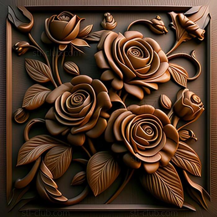 3D model roses (STL)